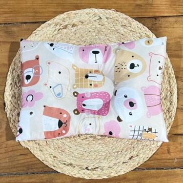 Imagem de Travesseiro Almofada RN Bebê Anatômico Para Bebê Cabeça Chata - Girass