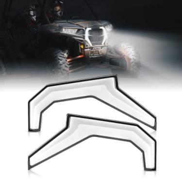 Imagem de KEMIMOTO Luzes de seta à prova d'água para presas, conjunto de assinatura frontal compatível com 2014-2017 RZR XP 1000/ RZR XP4 1000, 2015-2017 RZR 900/ RZR-4 900/ RZR-S 900/RZR-XC 900