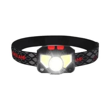 Imagem de Lanterna De Cabeça Recarregável USB Com 9 LEDs E Sensor De Movimento P