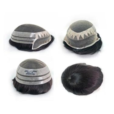 Imagem de Prótese Capilar Híbrida Mod. André Com Nó 20X25 D= 115%