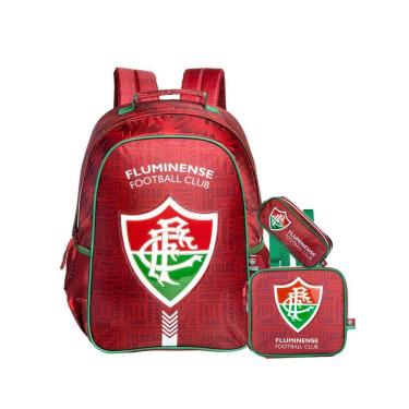 Imagem de Kit Escolar Fluminense Mochila Costas + Lancheira + Estojo