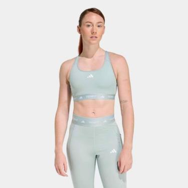 Imagem de Top Adidas Techfit Feminino, Verde, P