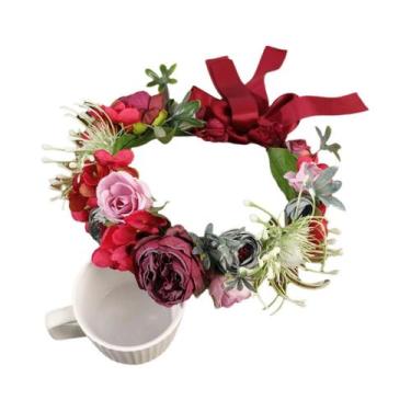 Imagem de Coroa De Flores Romântica Para Casamento, Guirlanda De Videira, Tiara 