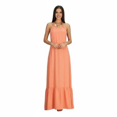 Imagem de Vestido Longo Frente Única Forrado Festa Madrinha Formatura - CCS MANI