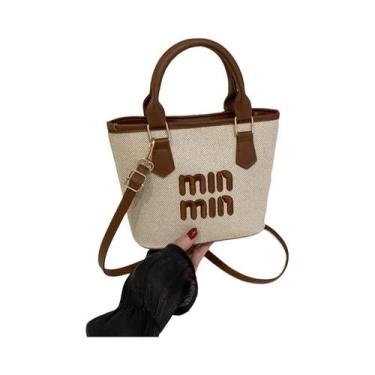 Imagem de Bolsa Transversal Feminina De Verão Bordada Em Palha Com Design Exclus