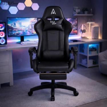 Imagem de Cadeira Gamer Rija Alpha Ergonômica Escritorio Preto
