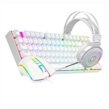 Imagem de Kit Gamer Redragon RGB, Headset Lamia 2, Drivers 40mm + Teclado Kumara, Switch Outemu + Mouse Cobra-Unissex
