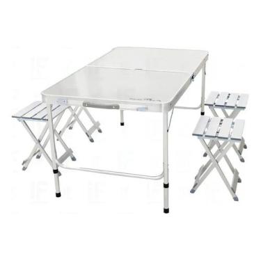 Imagem de Conjunto de mesa e banquetas tipo maleta dobrável royal nautika ntk - 