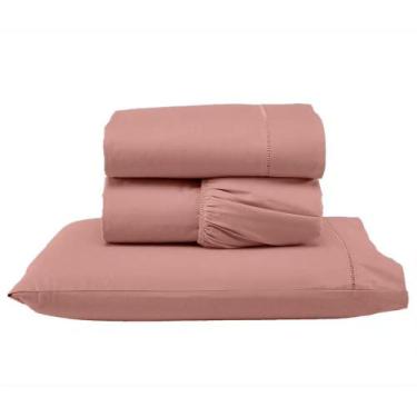 Imagem de Jogo de Lençol Solteiro 3 Peças 100% Algodão 180 Fios Lençol com Elást