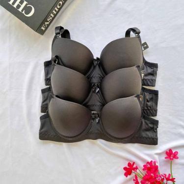 Imagem de Kit 3 Sutiã Bojo Básico Liso Alça Reforçada Sutiã Atacado - Like4you, 