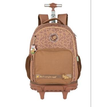Imagem de Mochila Rodas Escolar Infantil 18" Capivara Up4You MC49652UP Cor:Marro