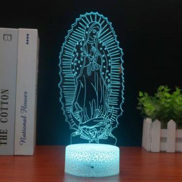 Imagem de Luz noturna LED 3D que muda a cor da Santíssima Virgem Maria - Yiweisa
