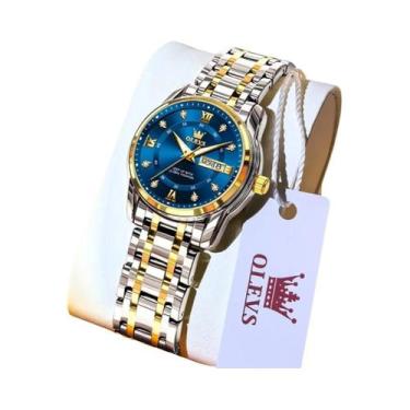 Imagem de Relógio Masculino À Prova d'Água Luminoso De Quartzo OLEVS 5513 Em Aço