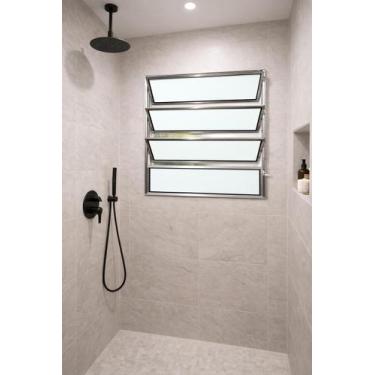 Imagem de Vitro Basculante Alumínio Brilhante 1 Seção 80X80 Brecorimo