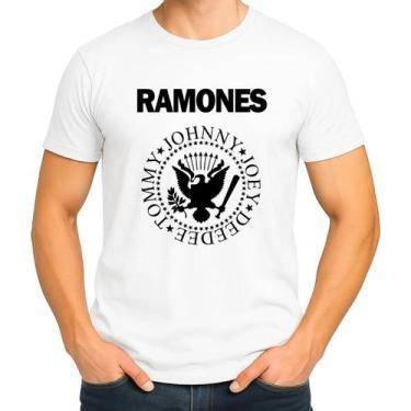 Imagem de Camiseta Camisa Adulto Feminina Masculina Algodão Banda de Rock Ramone