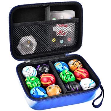 Imagem de Estojo compatível com Bakugan para Baku Gear, organizador de brinquedos para cartões Bakucores e figuras de ação ultra colecionáveis, suporte de recipiente de brinquedo para boneco Bakugon Dragonoid (apenas caixa) azul