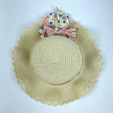 Imagem de Chapéu Infantil Menina De Palha sintética Com Laçinho Moda Verão - LF 