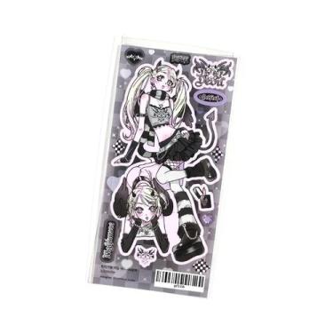 Imagem de Adesivos De Personagens Fofos De Meninas Anjo E Demônio Para Diário, P