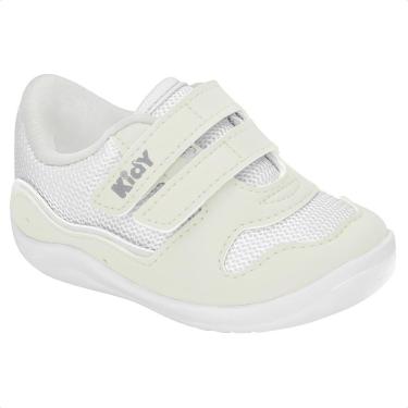 Imagem de Tênis Infantil Kidy Baby Colors Equilíbrio Branco Calce Fácil-Masculino