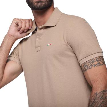Imagem de Camisa Polo Masculina Básica Industrie Piquet no Estilo Tommy Bordado Itália-Masculino