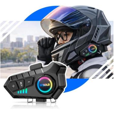 Imagem de Fone De Ouvido Para Capacete Bluetooth Headset Sem Fio - gold