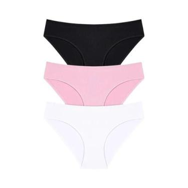 Imagem de Conjunto De Calcinhas De Algodão Femininas 3PCS S-XL Lingerie Sexy Fem