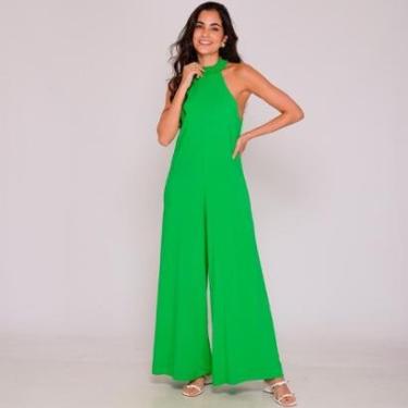 Imagem de Macacão Pantalona Gola Alta Sem Mangas B'Bonnie Louise Verd-Feminino