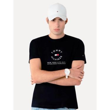 Imagem de Camiseta Tommy Hilfiger Masculina Roundall Graphic Tee Azul Marinho-Masculino