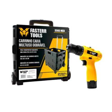 Imagem de Parafusadeira Furadeira 3/8 Bivolt A Bateria 12v com Carrinho Multiuso