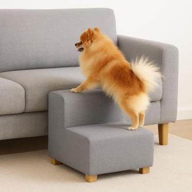 Imagem de Rampa Escada Pet Para Cachorro Caes Subir Cama Box Sofa Puff - Molare,