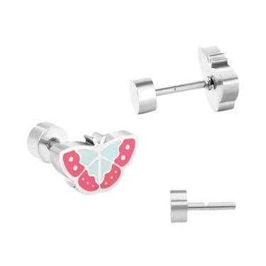 Imagem de Brincos De Coração Em Acrílico Para Meninas LUXUKISSKIDS Joias De Moda