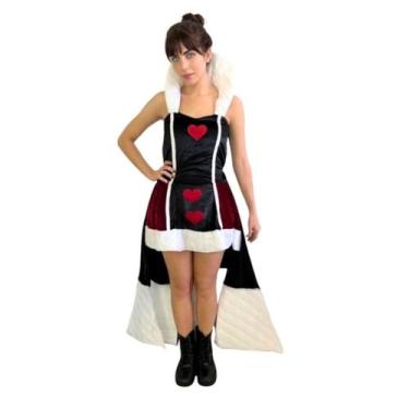 Imagem de Fantasia Rainha de Copas Luxo Vestido Adulto Cosplay - Boo Fantasias, 