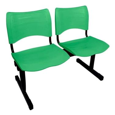 Imagem de Longarina 2 lugares em polipropileno cor verde