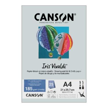 Imagem de Papel Canson A4 Iris Vivaldi 185g 25Fls - Escolha a Cor, Cinza