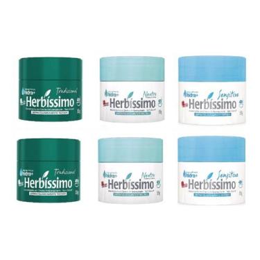 Imagem de Creme Desodorante Herbíssimo Kit Com 6 Unid De 55g Prot 48h