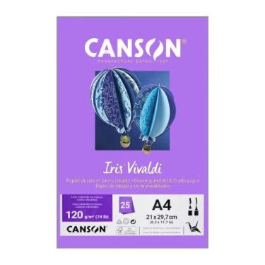 Imagem de Papel Canson A4 Iris Vivaldi 120g 25Fls - Escolha a cor, Violeta