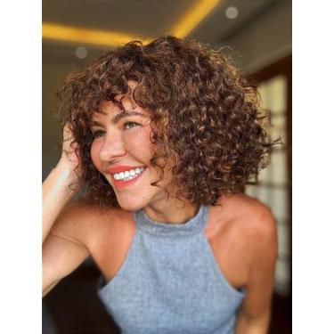 Imagem de Peruca Miolo Lace Cabelo Humano July Lux Morena Iluminada F4/30 - Esti