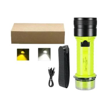 Imagem de Lanterna De Mergulho LED Super Brilhante Tipo C Recarregável, Tocha Su