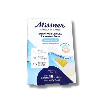Imagem de Curativo Transparente a Prova de Água (MISSNER) - Caixa 15 Unidades
