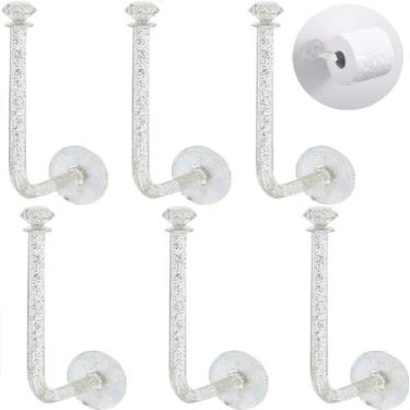 Imagem de 6 Porta Papel Higienico Suporte Adesivo Parede Banheiro - Saz