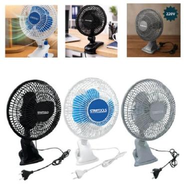 Imagem de Ventilador de mesa turbo portatil clip fixador parede 25w duas velocid