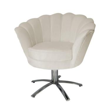 Imagem de Jogo 2 Poltronas Para Sala Comercial Base Giratória de Metal Pétala Su