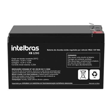 Imagem de Bateria VRLA Intelbras XB 1290 para Sistemas de Segurança Eletrônica com 9AH e Tensão 1...