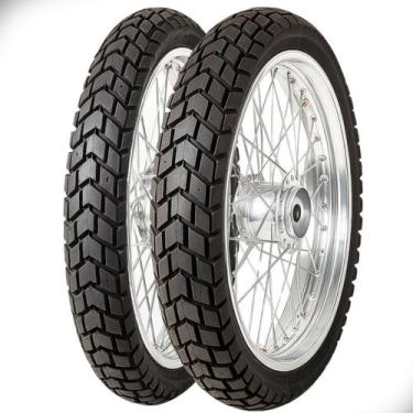 Imagem de Pneu Moto 110/90-17 + 90/90-19 Bros125/150/160 Xre 190 MT 60 Com Câmar