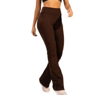 Imagem de Calça Flare Peluciada Legging Bella Fiore Boca de Sino Bailarina Cintura e Cós Alto Mod...