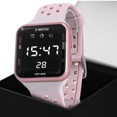 Imagem de Relógio X-Watch Sport Digital Feminino Prova D'agua Barato Garanti 12 