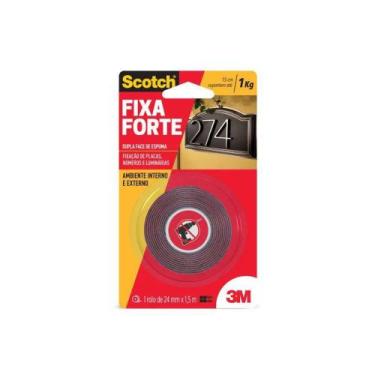 Imagem de Fita Dupla Face 3M Fixa Forte Áreas Externas 24 mm x 1,5 m