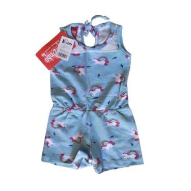 Imagem de Macacão bebê verão - roupa de bebê - maternidade - Trenzinho, Azul, 1