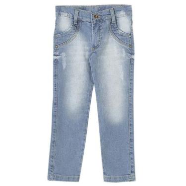 Imagem de Calça Infantil Look Jeans Skinny Jeans - UNICA - 1, 1, Azul