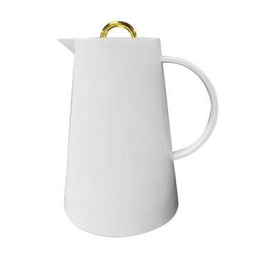 Imagem de Garrafa Térmica Branca Samira 1 Litro Café Moderna Tuut Alça em Anel T